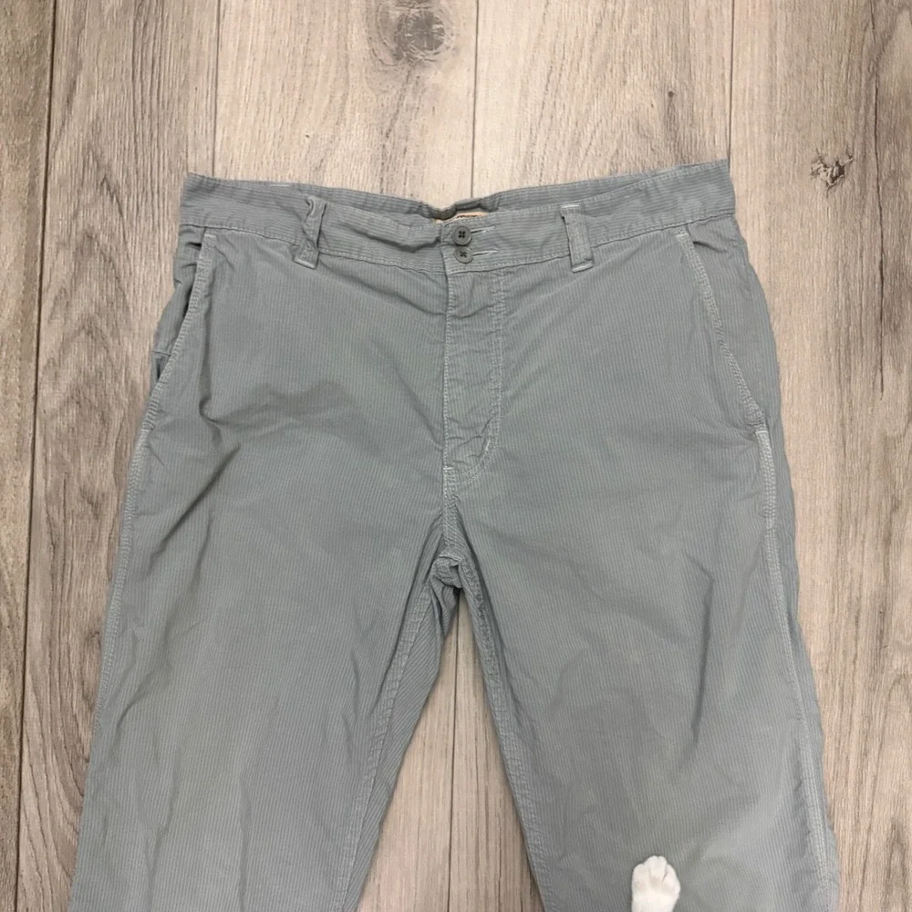 John Varvatos USA Pants Mens 33x31 Gray Striped Straight Leg Cotton Casual